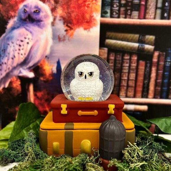 Harry Potter Hedwig Owl Glitter Snowglobe trinket Jar - Picture 6 of 8
